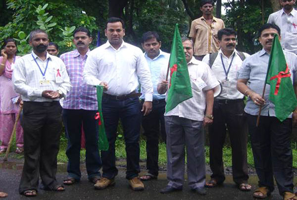 During the flag-off of the event